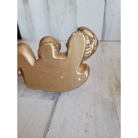 Angel candle stick holder golden rustic xmas figure decor - Picture 7 of 7